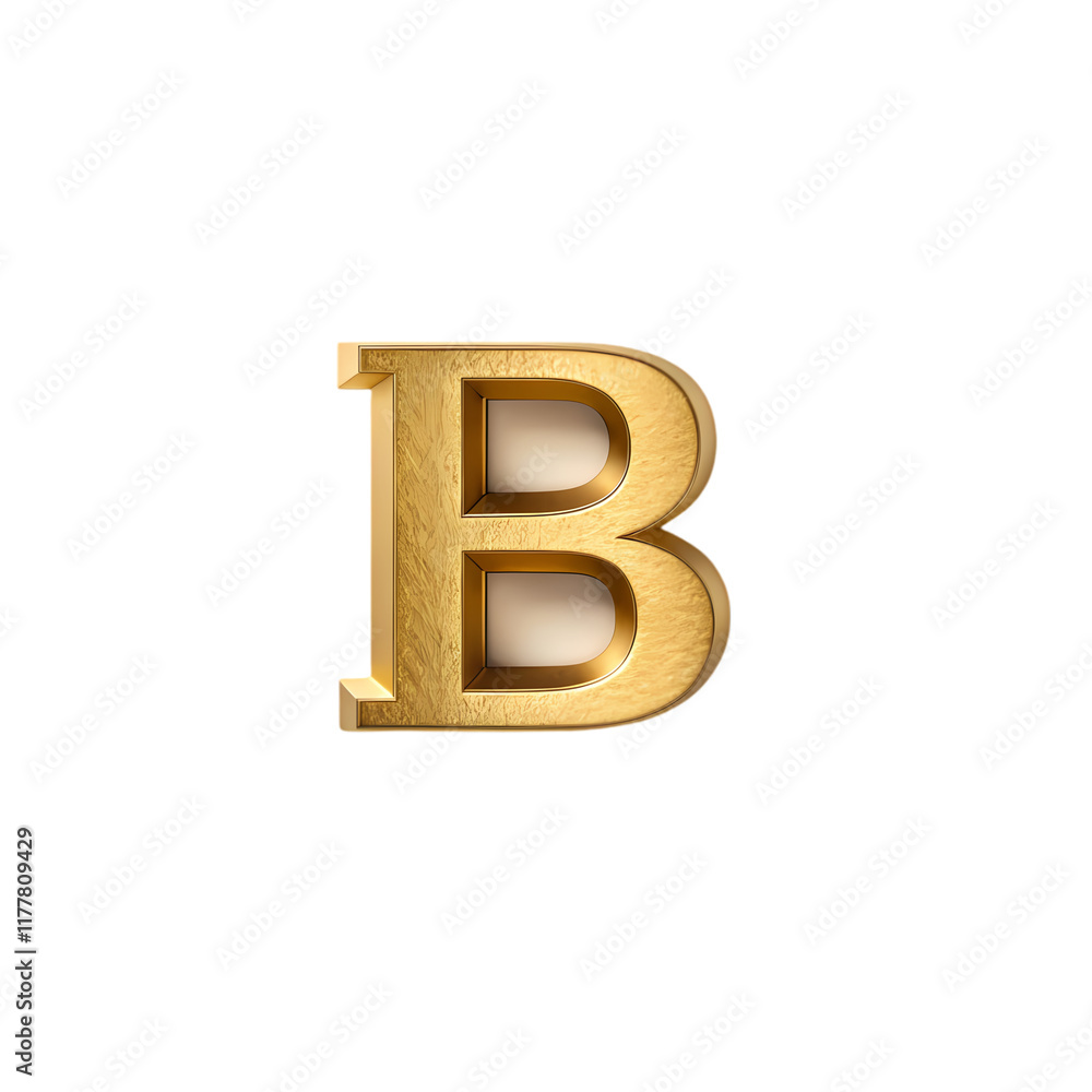 Elegant Gold Letter B Monogram with Decorative Frame Elegant Gold Letter B Monogram with Decorative Frame