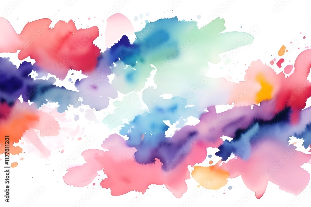 Obraz premium Painterly texture, chaotic composition, multiple colors, seamless background.