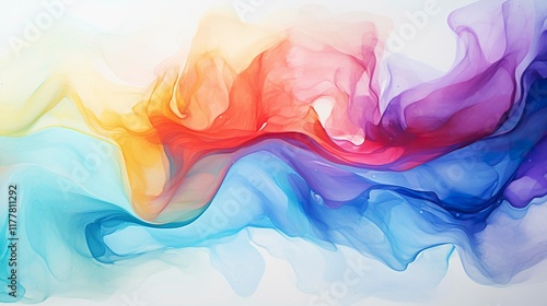 A photo of an abstract watercolor painting photo