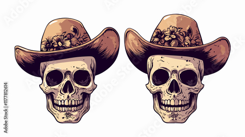 Wallpaper Mural Mexican skull with festive hat for Cinco de Mayo celebration Torontodigital.ca