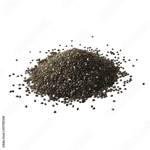 Chia seeds  vector illustration (1)