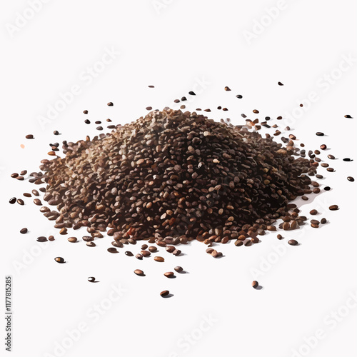Chia seeds  vector illustration (3)