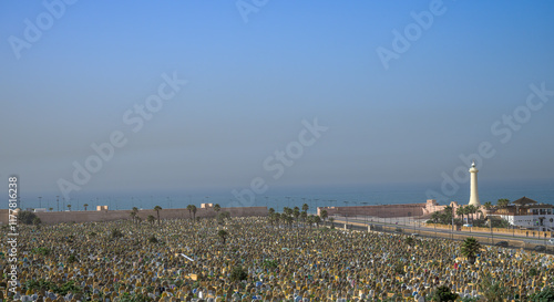 Kasbah of the Oudaias Rabat Morocco  View of Muslim Cemetery 