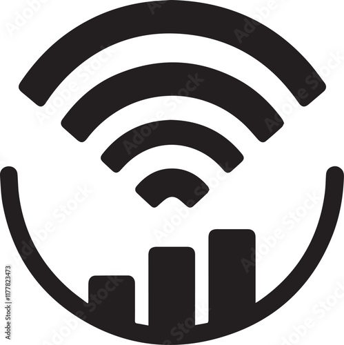 wi fi symbol white background.