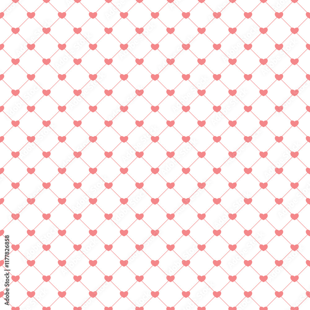 Fototapeta premium seamless pattern with hearts