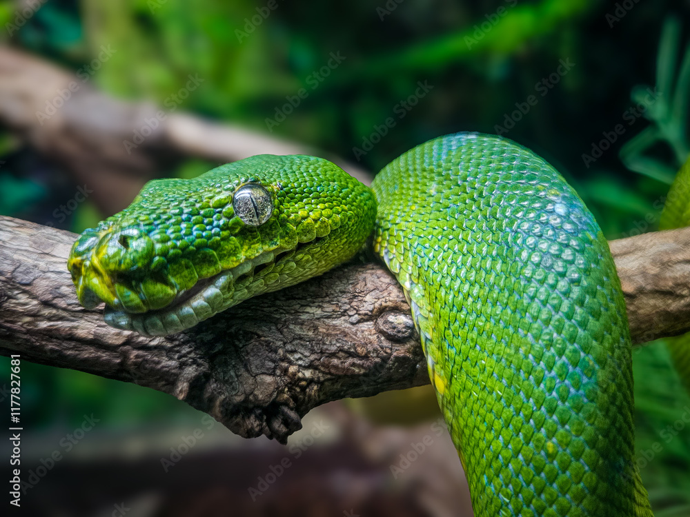 Fototapeta premium green tree python