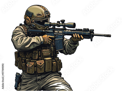 American veteran soldier Vector Art, Icons, and Graphics