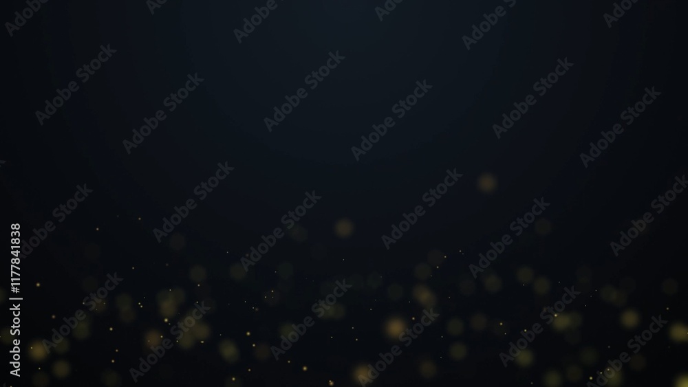 Mysterious Floating Golden Particles Background Stock Template | Adobe ...