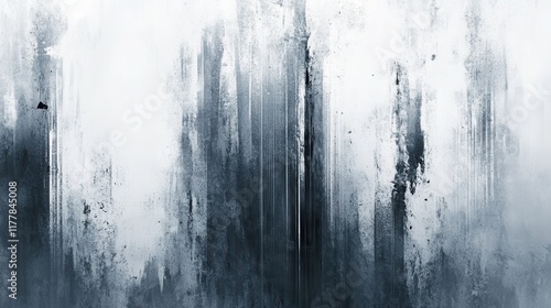 Elegant muted gray strokes create an abstract expression of depth and texture in a contemporary art piece