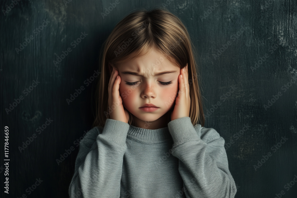 Child Struggling with a Headache Child Struggling with a Headache