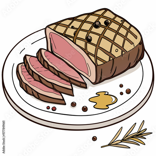 illustration of a meat