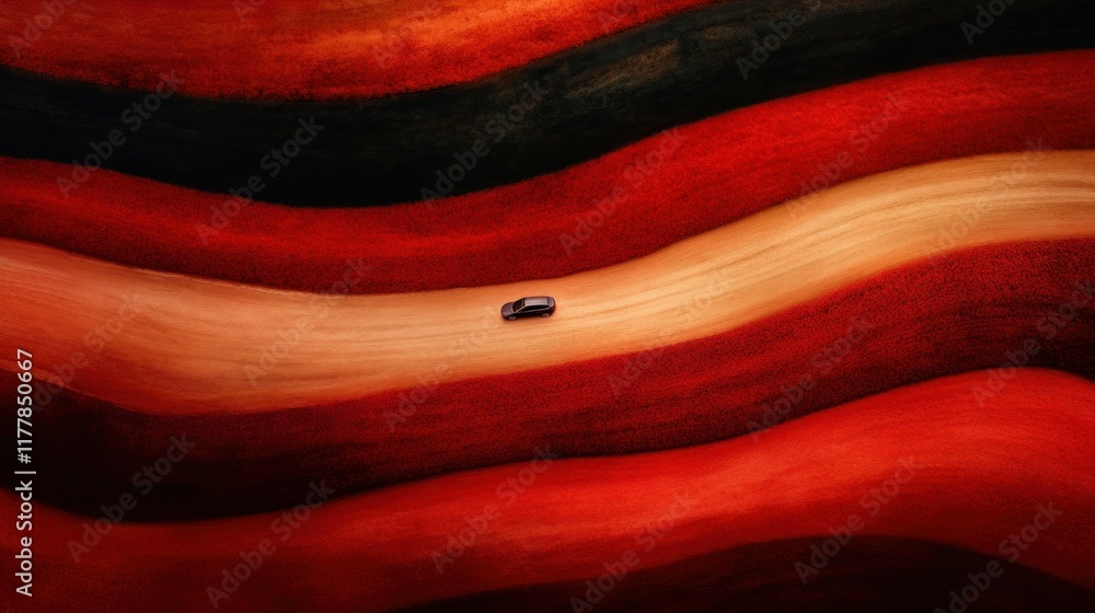 Obraz premium Aerial View of Colorful Tulip Fields with Drone Perspective