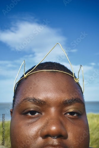 Sunny seaside with clear skies photo