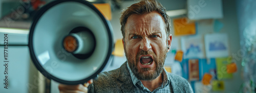 Intense Office Confrontation: CEO's Megaphone Tirade Sparks Tension and Conflict in Workplace Pressures