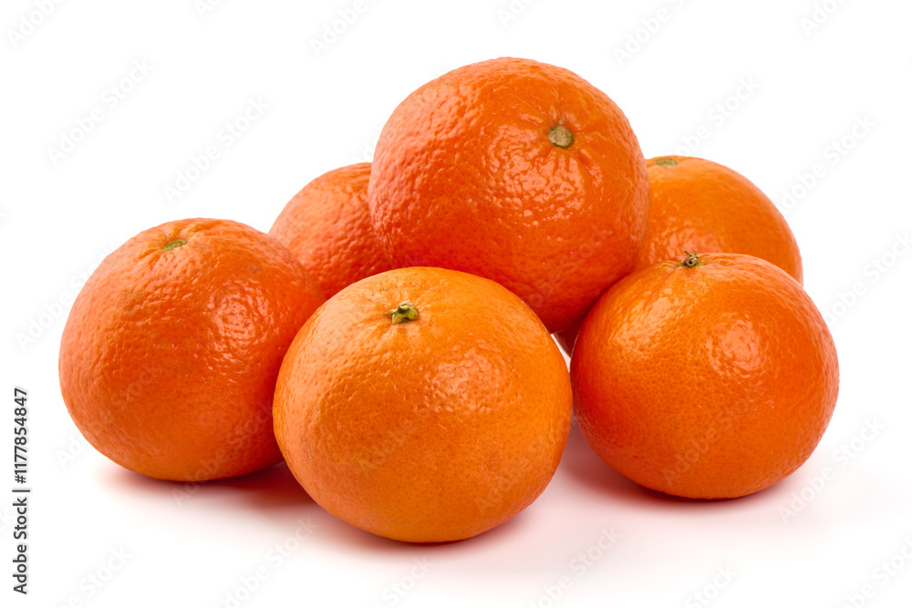 Fresh tangerines, isolated on white background. Fresh tangerines, isolated on white background.
