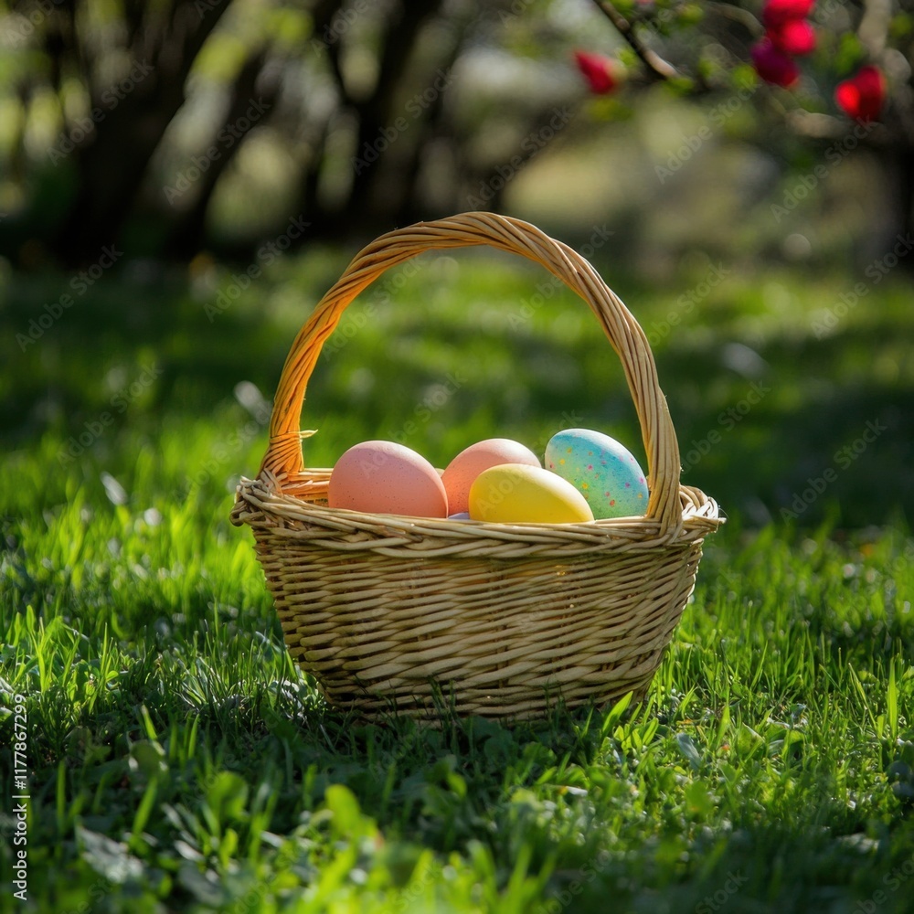 Easter egg hunt garden photography spring close-up joyful celebration Easter egg hunt garden photography spring close-up joyful celebration