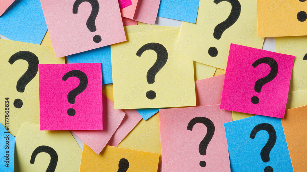 Text question mark where on a small paper note on the table. answer the solution to the problem, faq sign information, business help and communication concept, questionnaire message. Text question mark where on a small paper note on the table. answer the solution to the problem, faq sign information, business help and communication concept, questionnaire message.