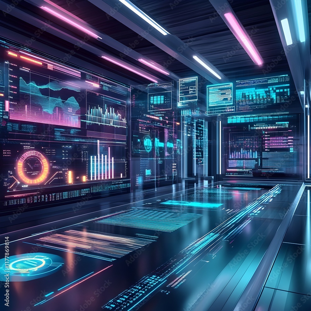 Futuristic Digital Marketing Concept with Data Analytics Futuristic Digital Marketing Concept with Data Analytics