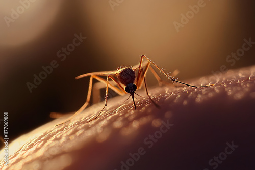 Wallpaper Mural Close-up of a mosquito on skin Torontodigital.ca