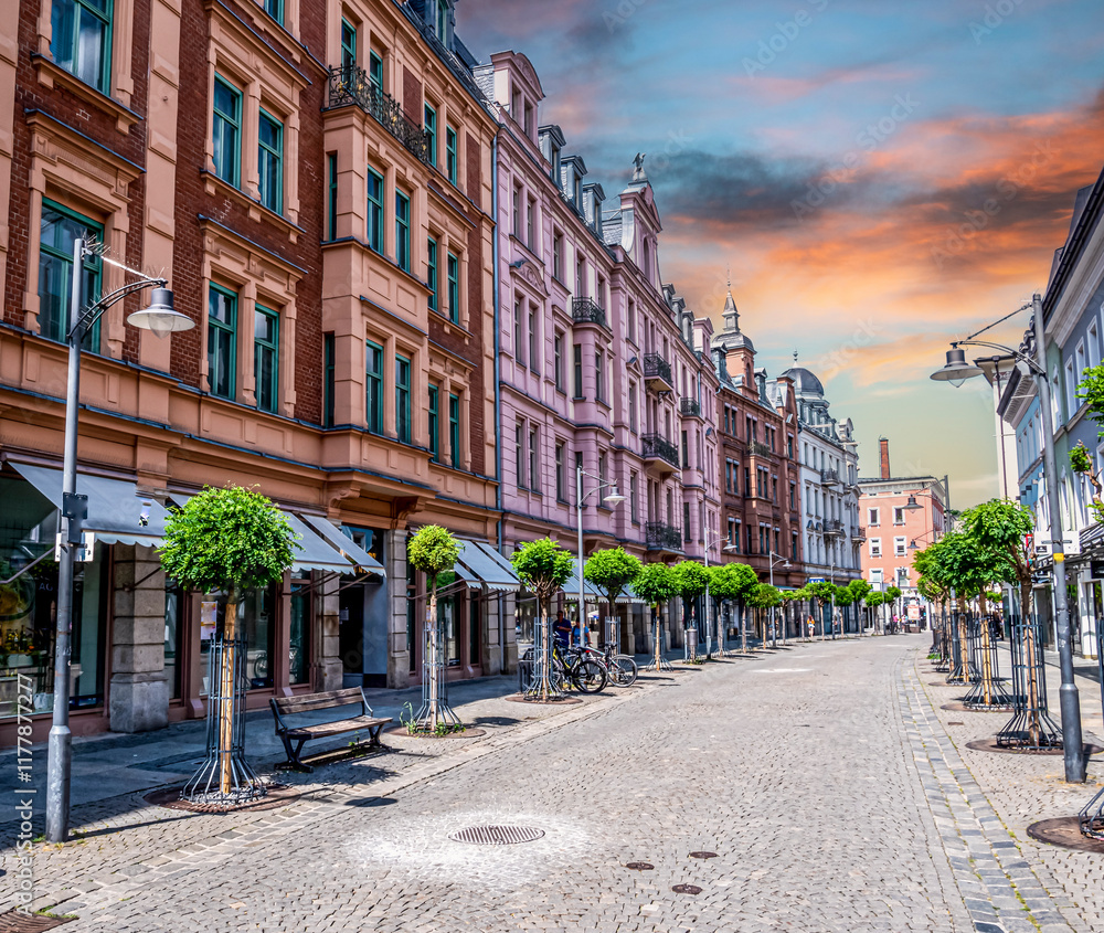 Obraz premium Skyline Old town of Rosenheim in Bavaria