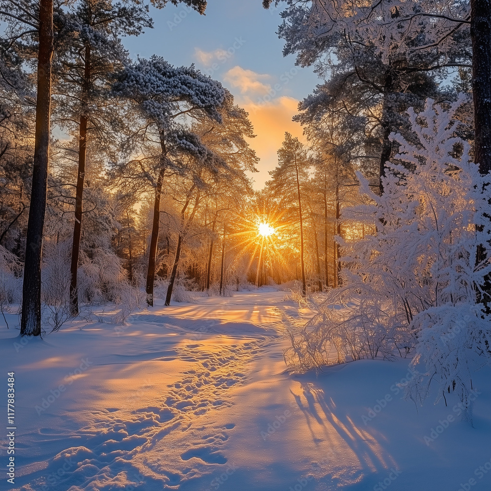 An icy forest with frozen branches under the morning light
An icy forest with frozen branches under the morning light