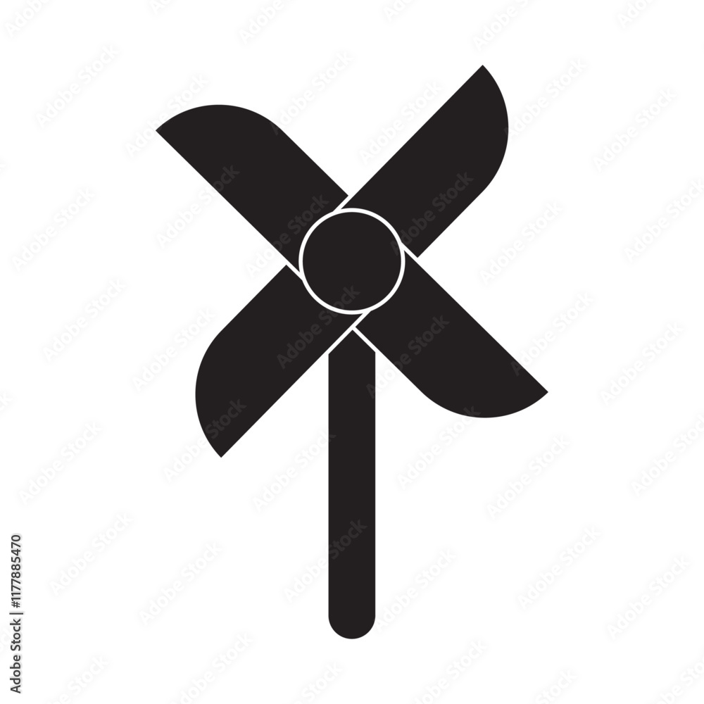 paper windmill flat icon vector paper windmill flat icon vector