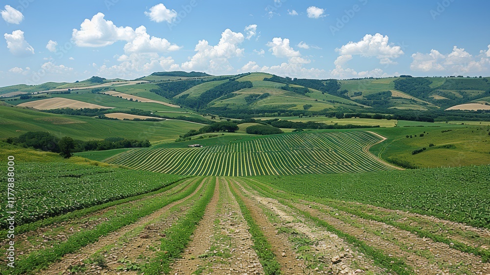 Fototapeta premium green plant natural background. Flowers, trees, forest