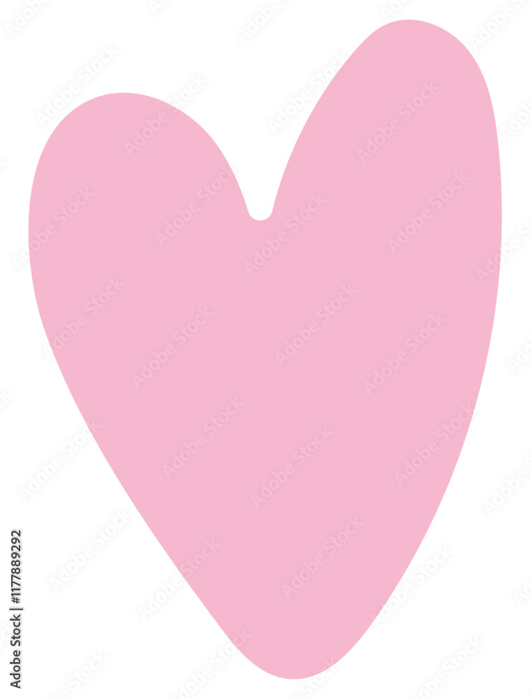 Light pink heart hand draw style isolated Light pink heart hand draw style isolated