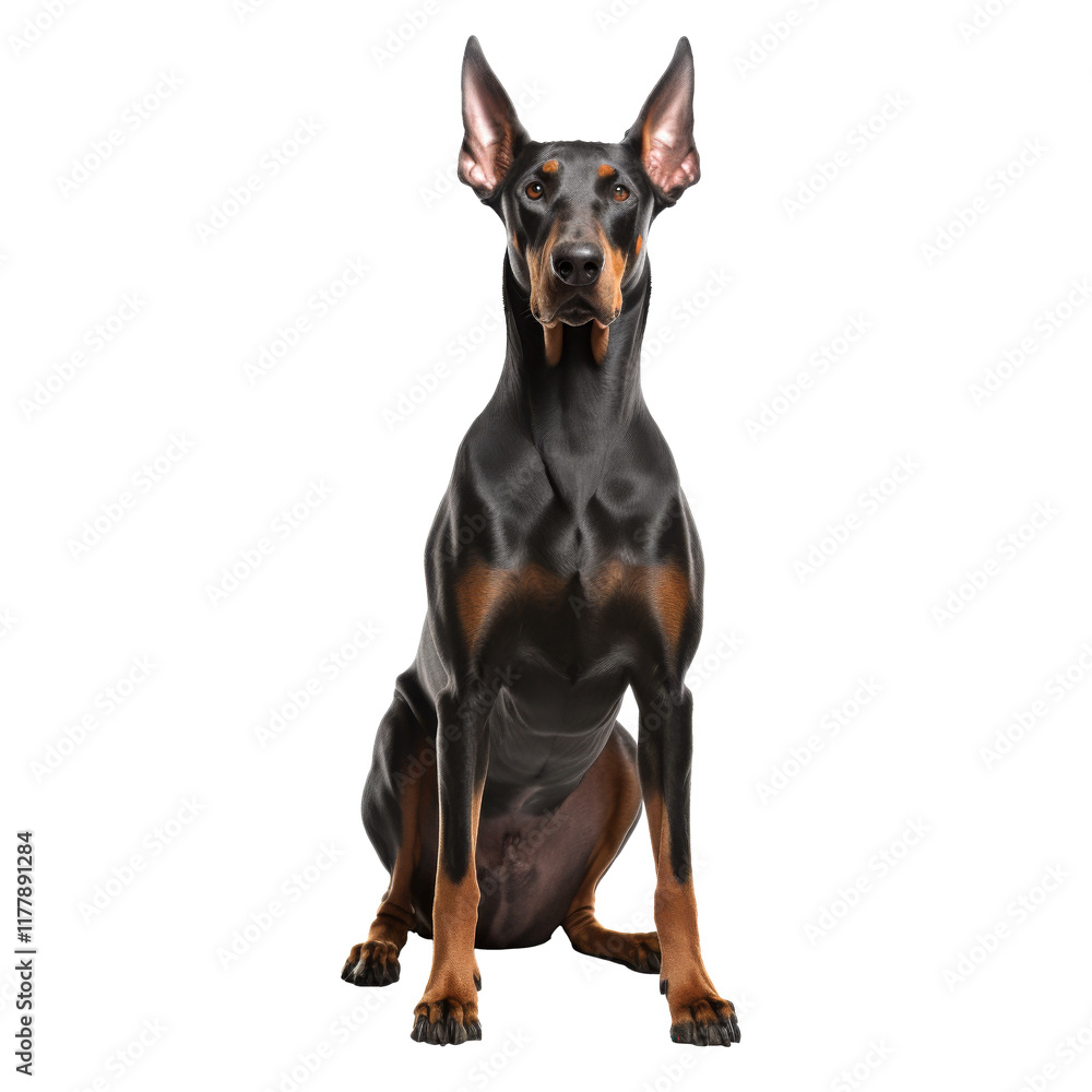 doberman dog looking isolated on white doberman dog looking isolated on white