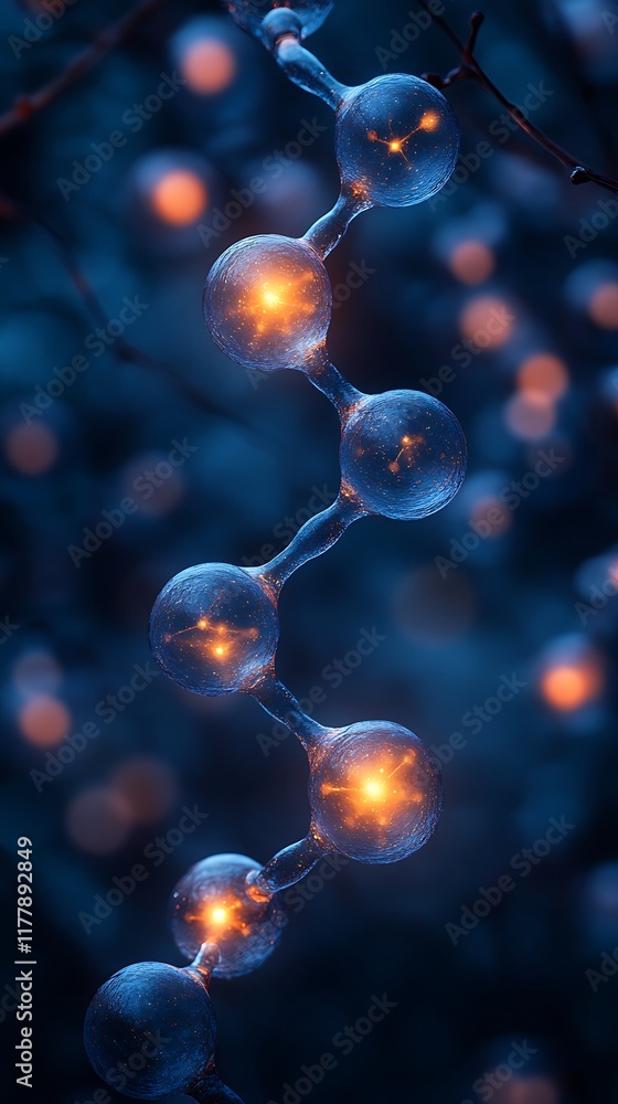 Glowing DNA strand futuristic background Glowing DNA strand futuristic background