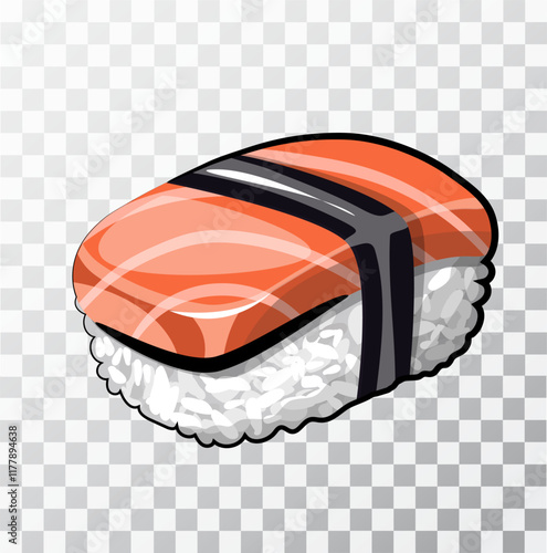 Sushi rolls hand drawing vector illustration