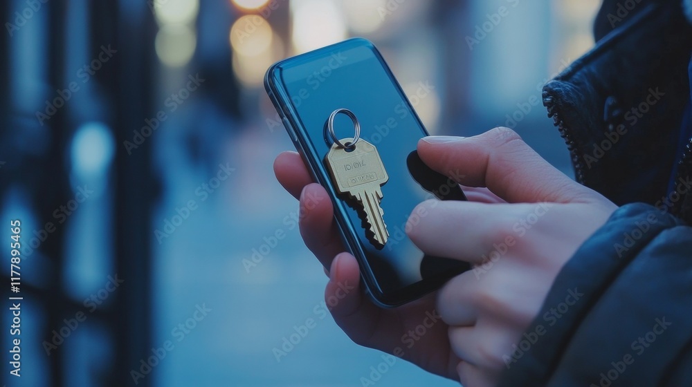 Smartphone is closed in large lock, protection shield on screen. User holds big key. Reliable protection of your mobile phone from viruses, scam and hacking. Cyber security. Digital security. vector Smartphone is closed in large lock, protection shield on screen. User holds big key. Reliable protection of your mobile phone from viruses, scam and hacking. Cyber security. Digital security. vector