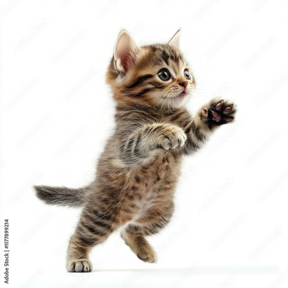 Obraz premium Kitten Playing Isolated