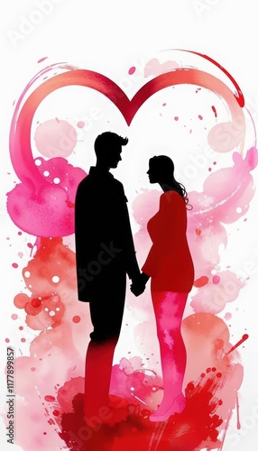 silhouette of a couple