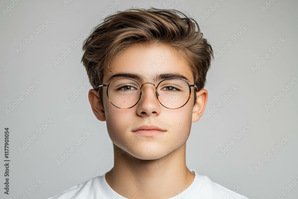 Teenager Portrait On White Background Teenager Portrait On White Background
