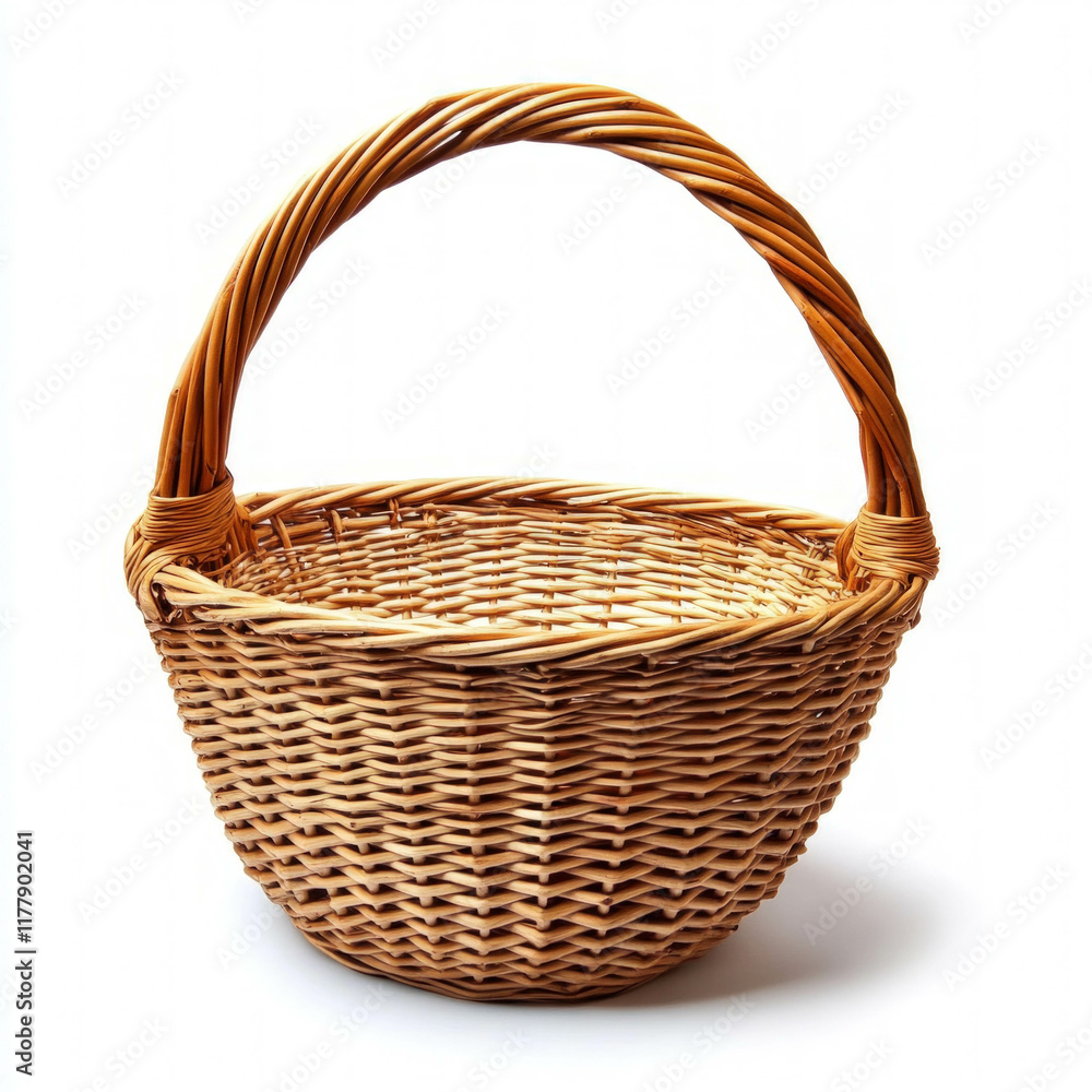 Obraz premium Wood Basket Isolated