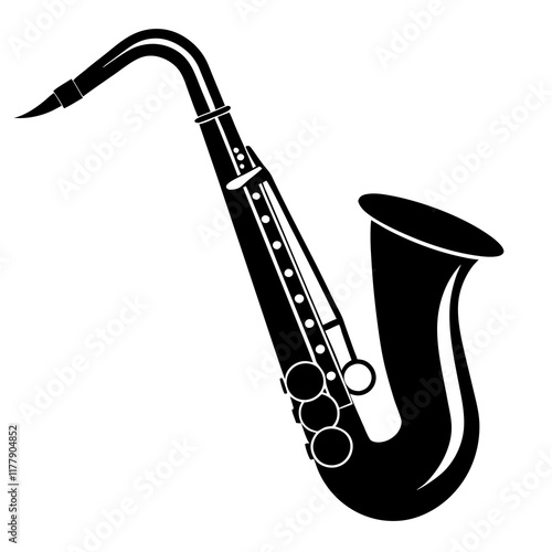 saxophone isolated on white background