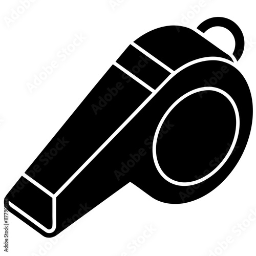 metal whistle isolated