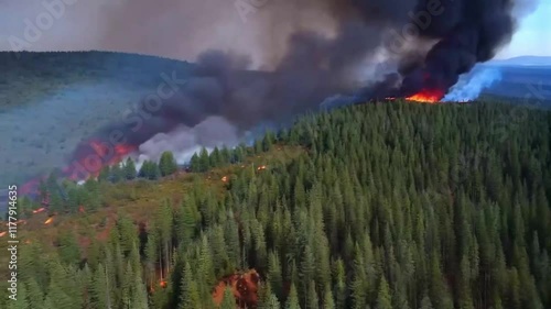 Explore Stunning 4K Stock Footage of Forest Fire Spreading