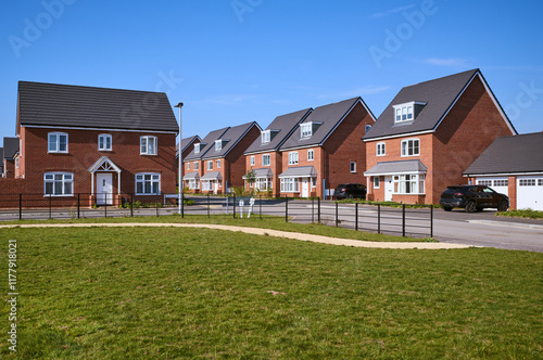 Newly built houses in a residential neighbourhood