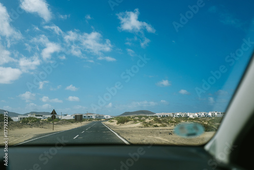 POV road trip through Famara in Lanzarote photo