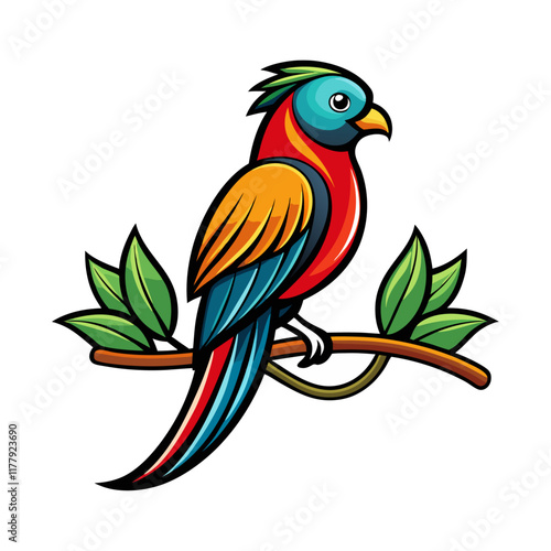 Ai generated parrot bird mascot with colorful vibrant feathers representing energy charisma and liveliness Playful and charismatic tropical bird character emblem for sports team club or zoo
