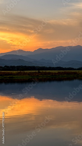 Wallpaper Mural sunset in the mountains Torontodigital.ca