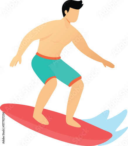 Surfer man icon