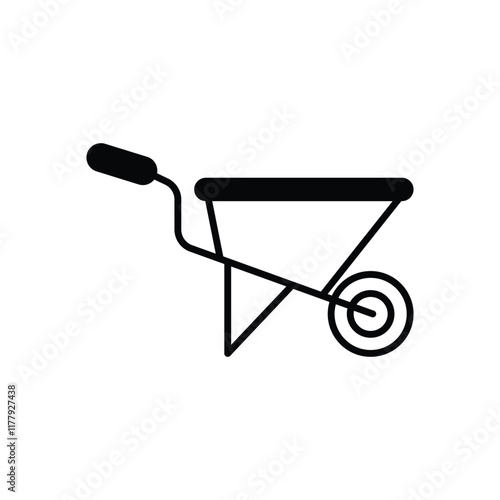 Wheelbarrow vector icon