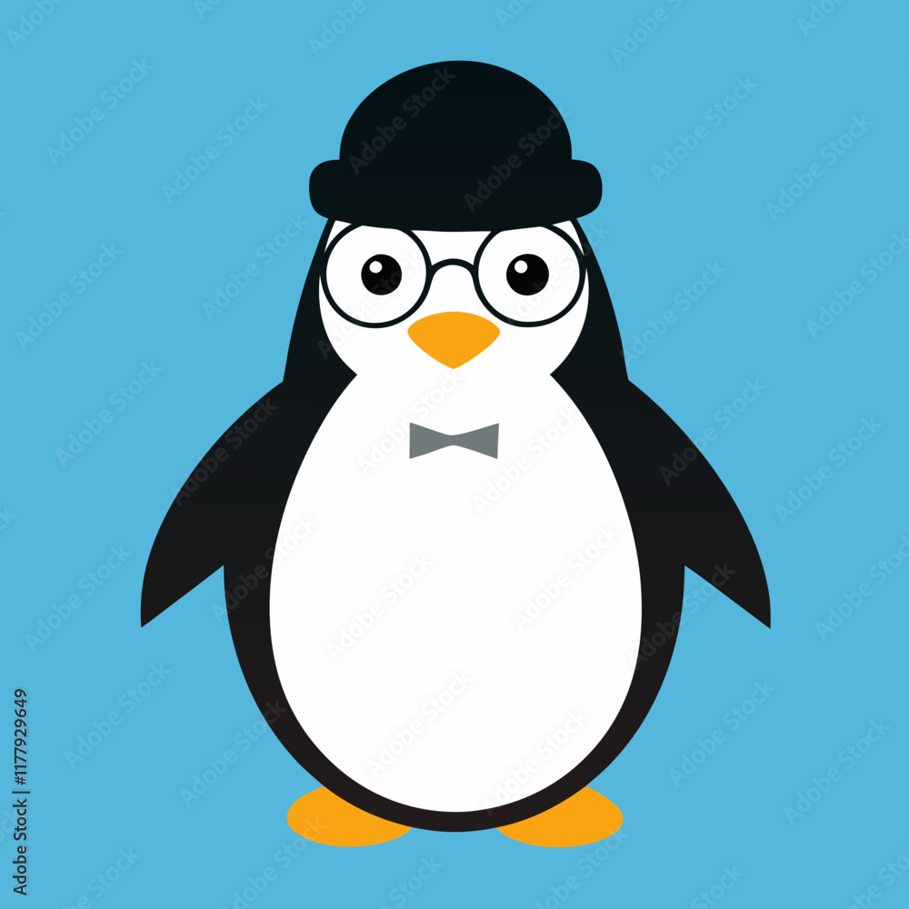 Naklejka premium penguin on the snow