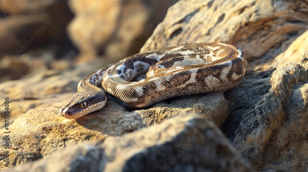 A Stunning Shot of a Coastal Python Basking in the Sun's Golden Rays A Stunning Shot of a Coastal Python Basking in the Sun's Golden Rays