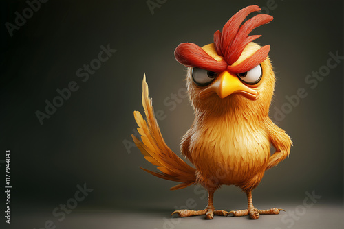 The angry cockerel. The concept of the emotion of anger, choleric