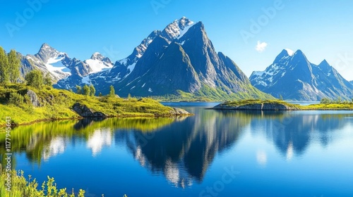 lake in the mountains photo