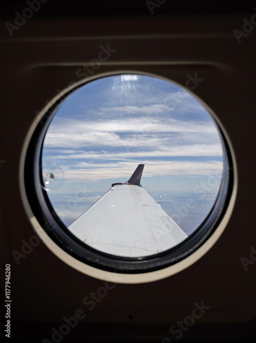 Airplane window photo